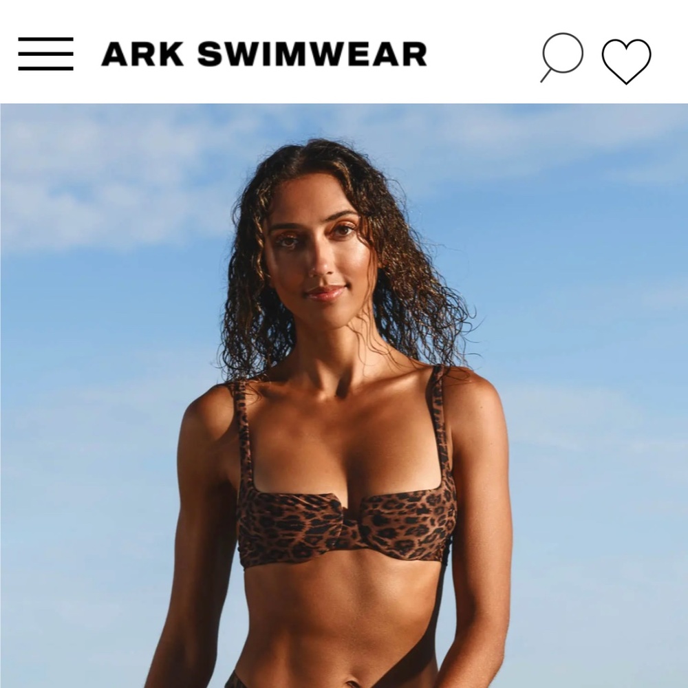 Ark Swimwear Balconette bikini top, Leopard print
